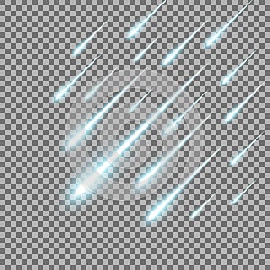 Meteor rain background, aqua color