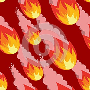 Meteor shower seamless pattern. Destruction of ornament.