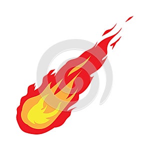 Meteor vector illustration.Flame logo icon