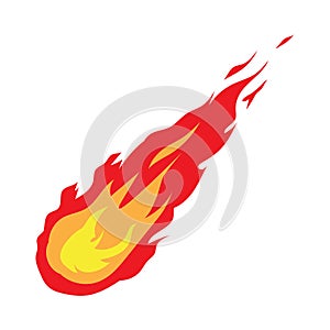 Meteor vector illustration.Flame logo icon photo