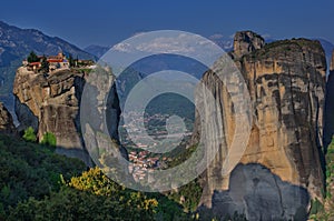 Meteora, Greece - Monastery Holy Trinity and Kalambaka