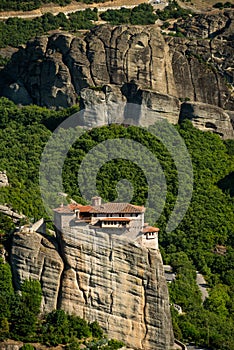 Meteora monasteries from Greece at sunset