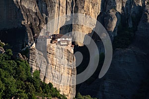 Meteora monasteries from Greece at sunset