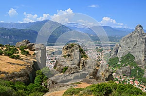 Meteora Monasteries on the rocks.