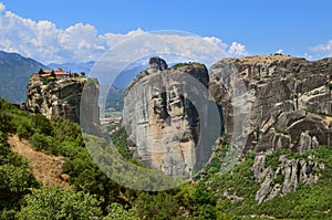 Meteora Monasteries on the rocks. photo