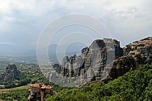 Meteora, monasteries on rocks in Greece holy