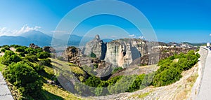 Meteora mountain range in Greece