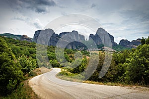 Meteora mountains in Greece