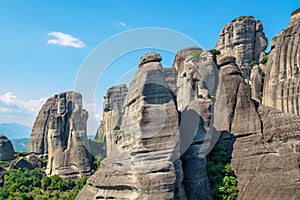 Meteora rock formation. Thessaly, Greece