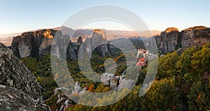 Meteora Rocks and Monastery in Greece