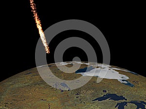 Meteorite fall photo