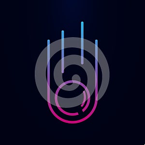 Meteorite line nolan icon. Simple thin line, outline vector of web icons for ui and ux, website or mobile application