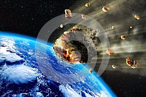 Meteorite Swarm Earth photo