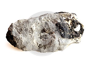 Meteorite on a white background