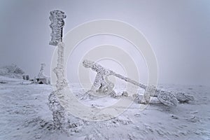 Meteorologic equipment after snowstorm photo