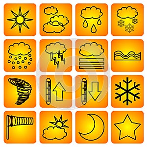 Meteorologic symbols photo