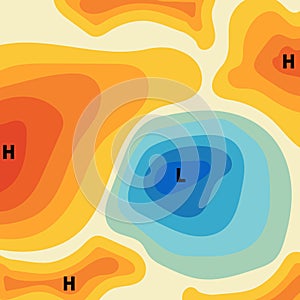 Meteorological Day weather map