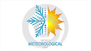 Meteorological Day World sun and snowflake
