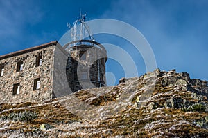 Meteorological observatory on Kasprowy Wierch in Polish Tatras Mounatins - National Park.