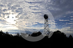 Meteorological radar tower