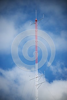 Meteorological tower close-up