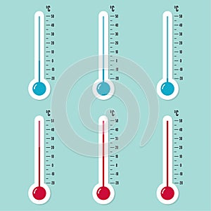 Meteorology thermometer with Celsius, Fahrenheit