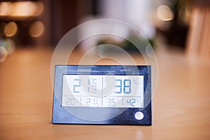 A meteostation on the table.