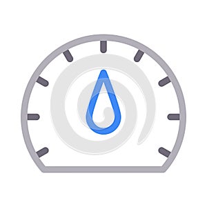 Meter colour line vector icon