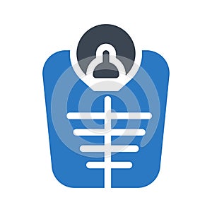 Meter glyph colour vector icon