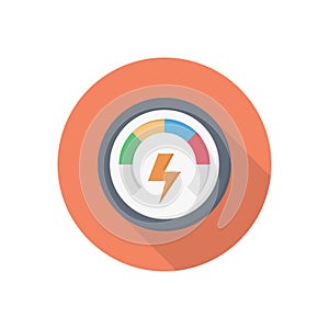 Meter vector flat colour icon