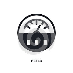 meter isolated icon. simple element illustration from smart house concept icons. meter editable logo sign symbol design on white