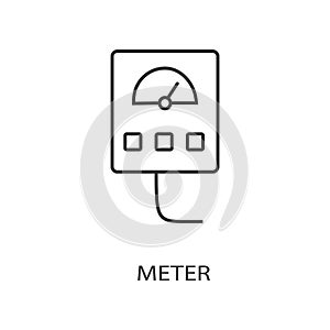 Meter linear icon. Modern outline Meter logo concept on white background from Smarthome collection. Suitable for use on web apps,