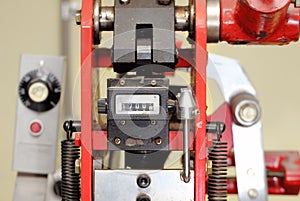 Meter of an old printing machine