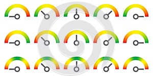 Meter signs infographic gauge element