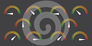 Meter signs infographic gauge element