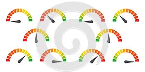 Meter signs infographic gauge element