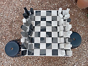 Meter square meter game ready big chess set photo