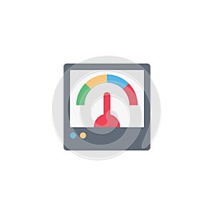 Meter vector flat colour icon