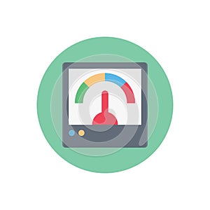 Meter vector flat colour icon