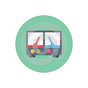 Meter vector flat colour icon