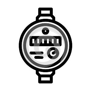 meter water saving line icon vector illustration photo