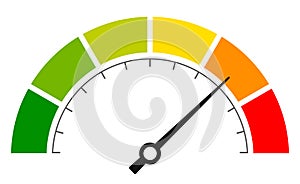 Metering gauge design, meter vector icon