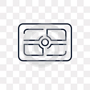 Metering vector icon isolated on transparent background, linear