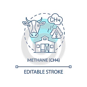 Methane concept icon