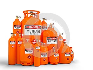 Methane cylinder container