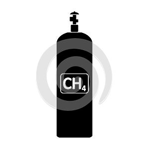 Methane gas cylinde icon