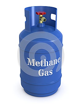 Methane gas cylinder photo