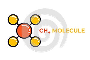Methane molecule icon