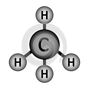 Methane molecule icon