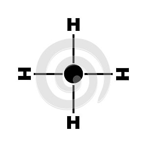 Methane molecule icon